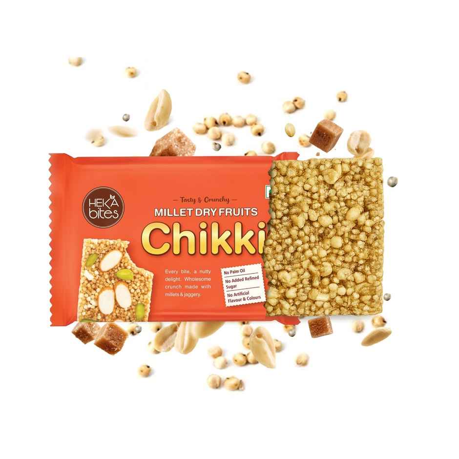 Heka Bites Millet Chikki (60g) & Engage Luxury Perfume Gift Set For Women (100ml) Combo