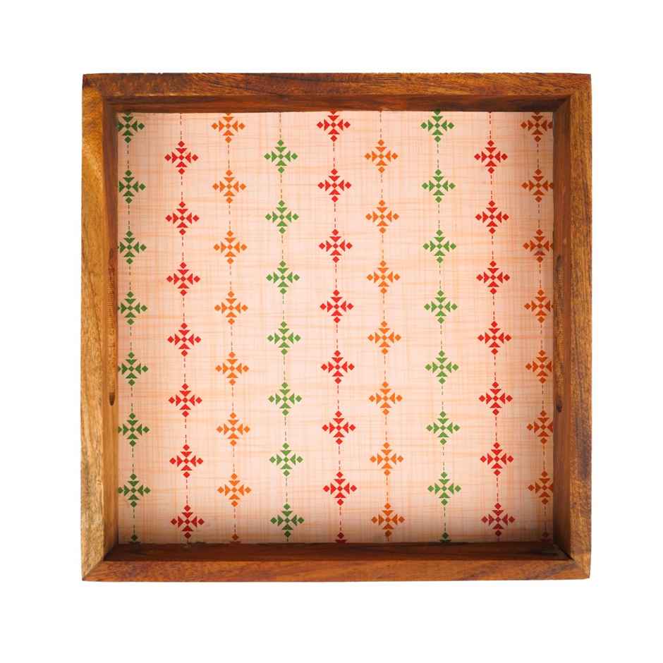 Sanjeev Kapoor by Oggn Turin Square Wooden Tray 10x10