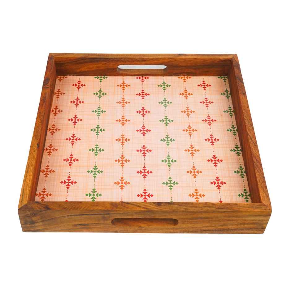 Sanjeev Kapoor by Oggn Turin Square Wooden Tray 12x12