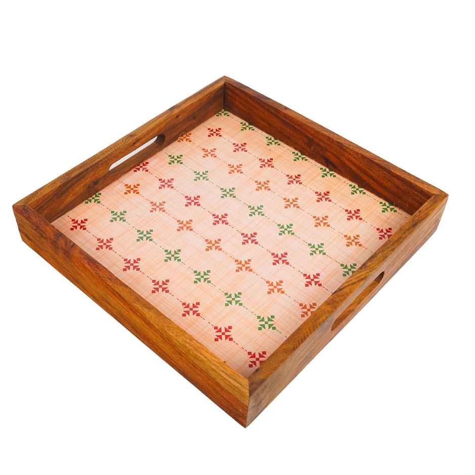 Sanjeev Kapoor by Oggn Turin Square Wooden Tray 12x12