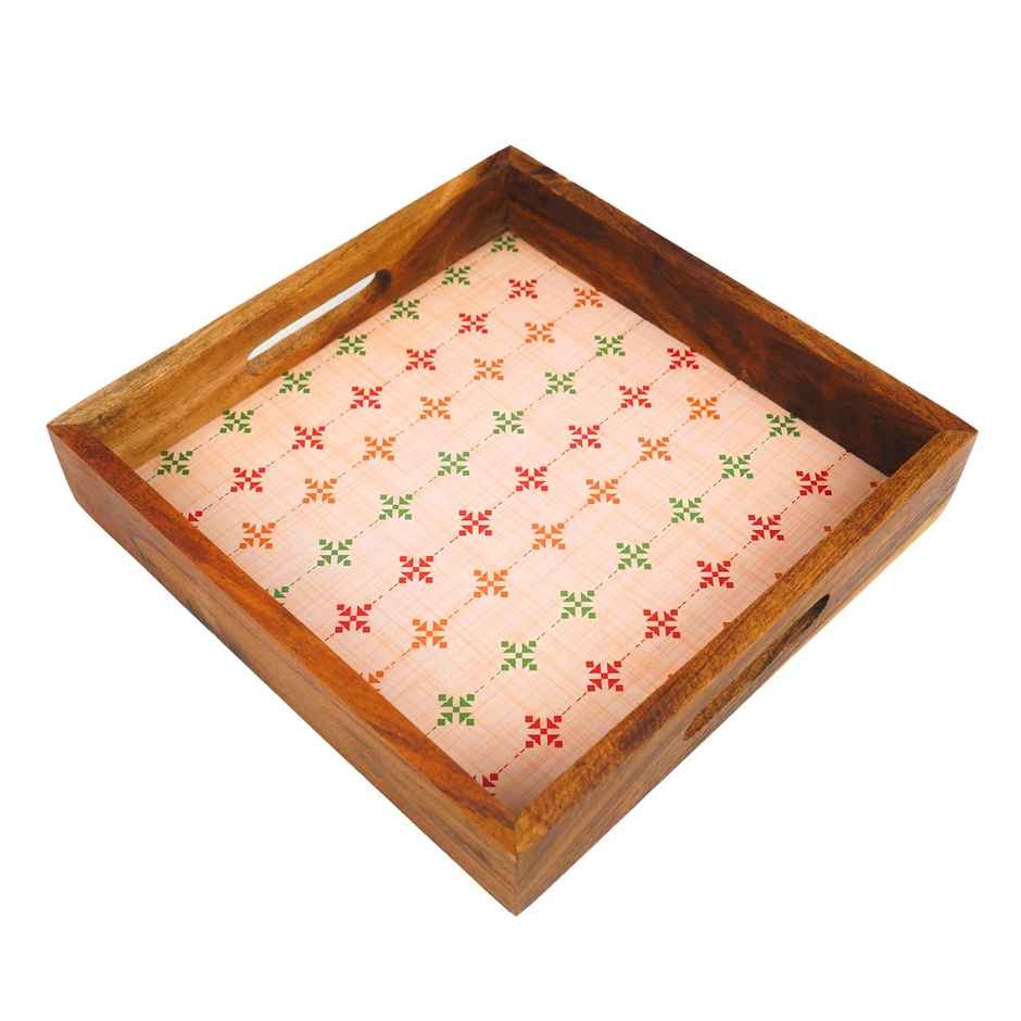 Sanjeev Kapoor by Oggn Turin Square Wooden Tray 10x10