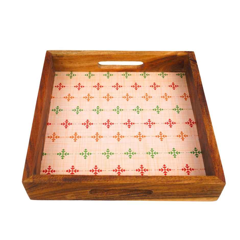 Sanjeev Kapoor by Oggn Turin Square Wooden Tray 10x10