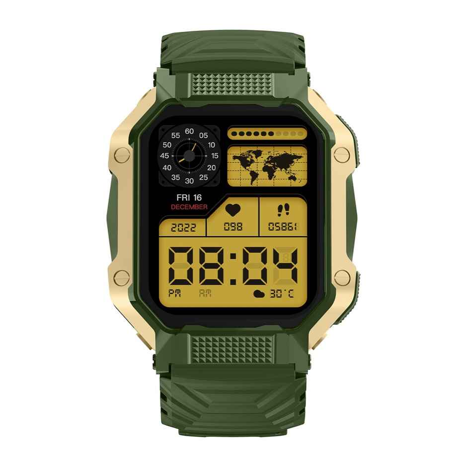 Fire-Boltt Shark Smartwatch | 1.82" Display | BT Calling - Gold Green