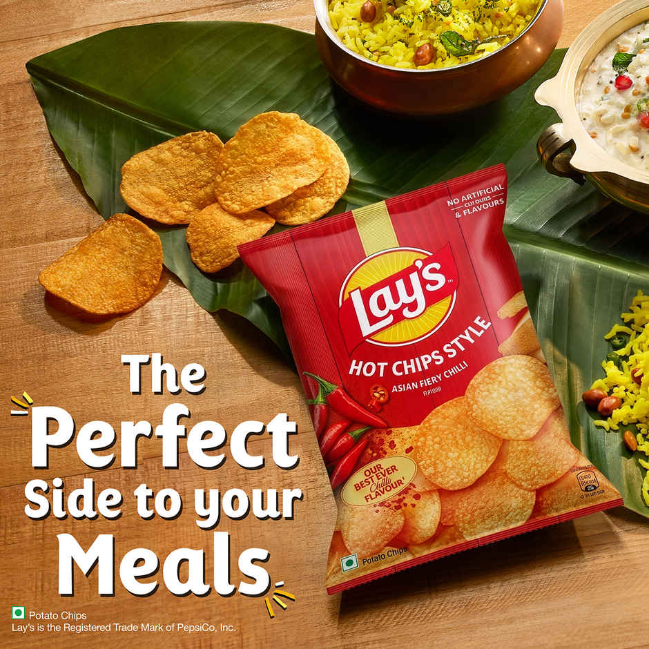 Lay's Hot Chips Style Asian Fiery Chilli Flavour Potato Chips