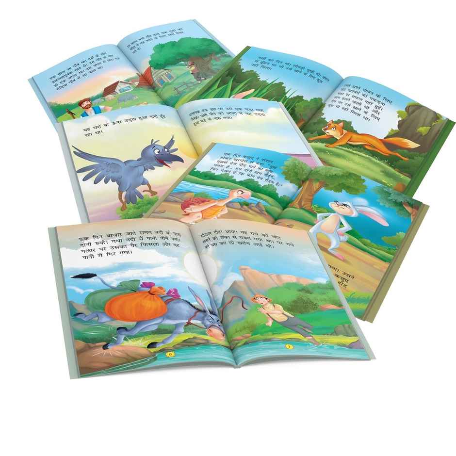 Story Book for Kids (Set of 10 Books) (Illustrated) (Hindi) - Moral Stories