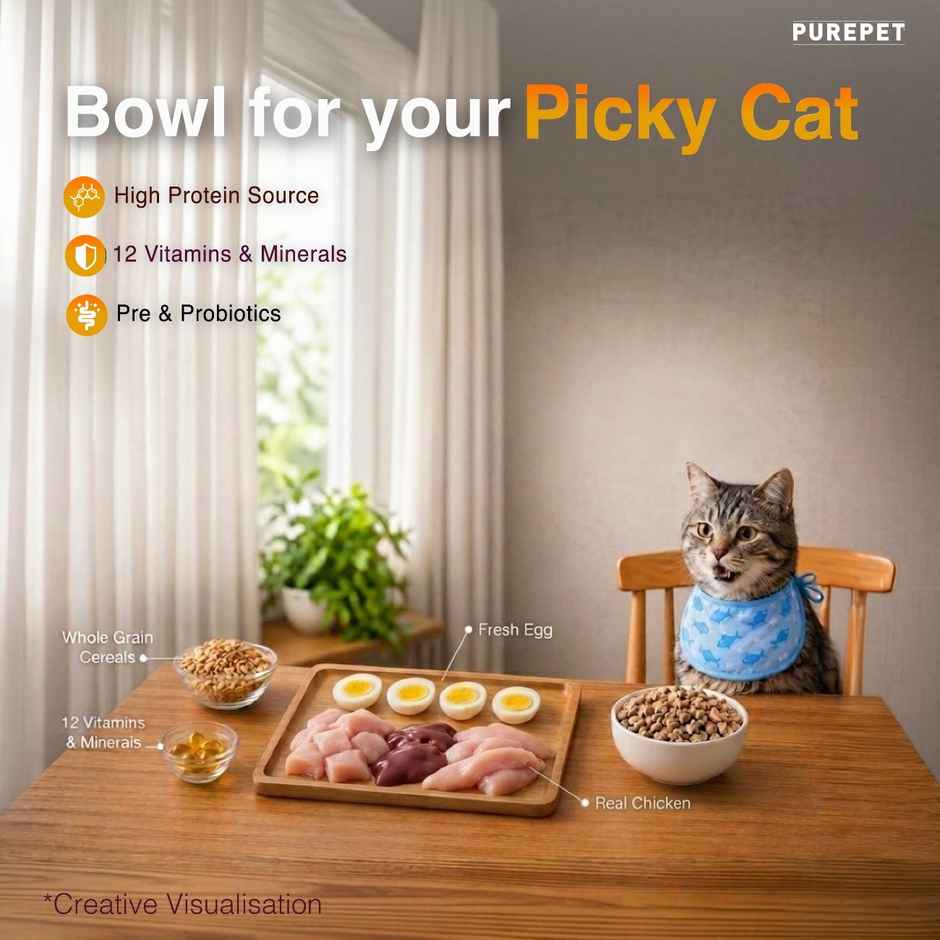 Purepet Adult Dry Cat FOOD Real Chicken