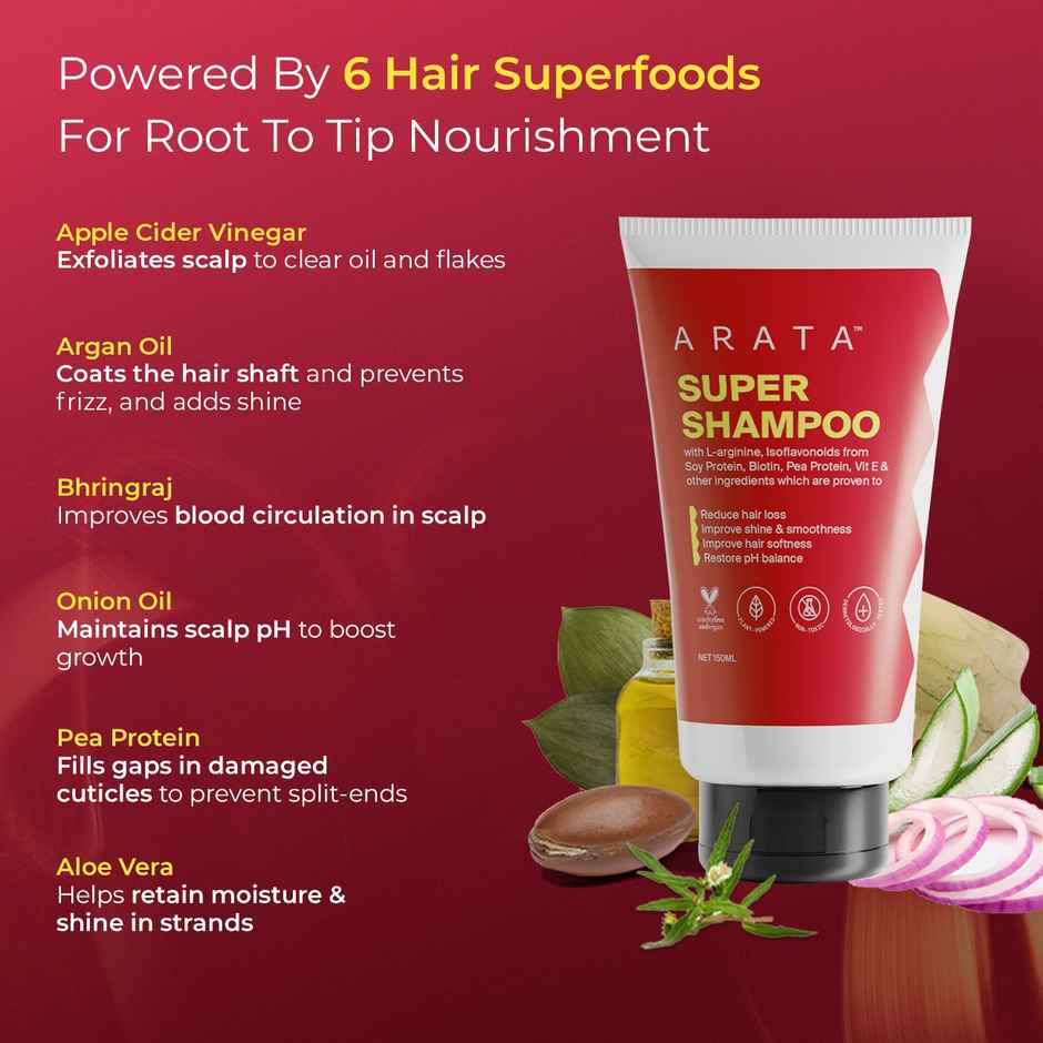 Arata Super Shampoo For Hair Fall Control