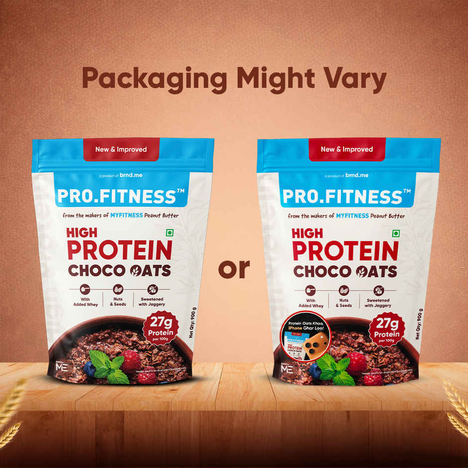 Pro.Fitness 27g High Protein Oats By Myfitness|Dark Chocolate Oats With Almonds And Organic Jaggery