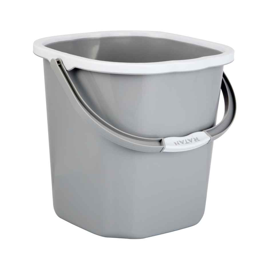 Ratan Plasticware Premia Bucket (25L X 1) - Diaso Grey|Light Weight And Easy To Carry