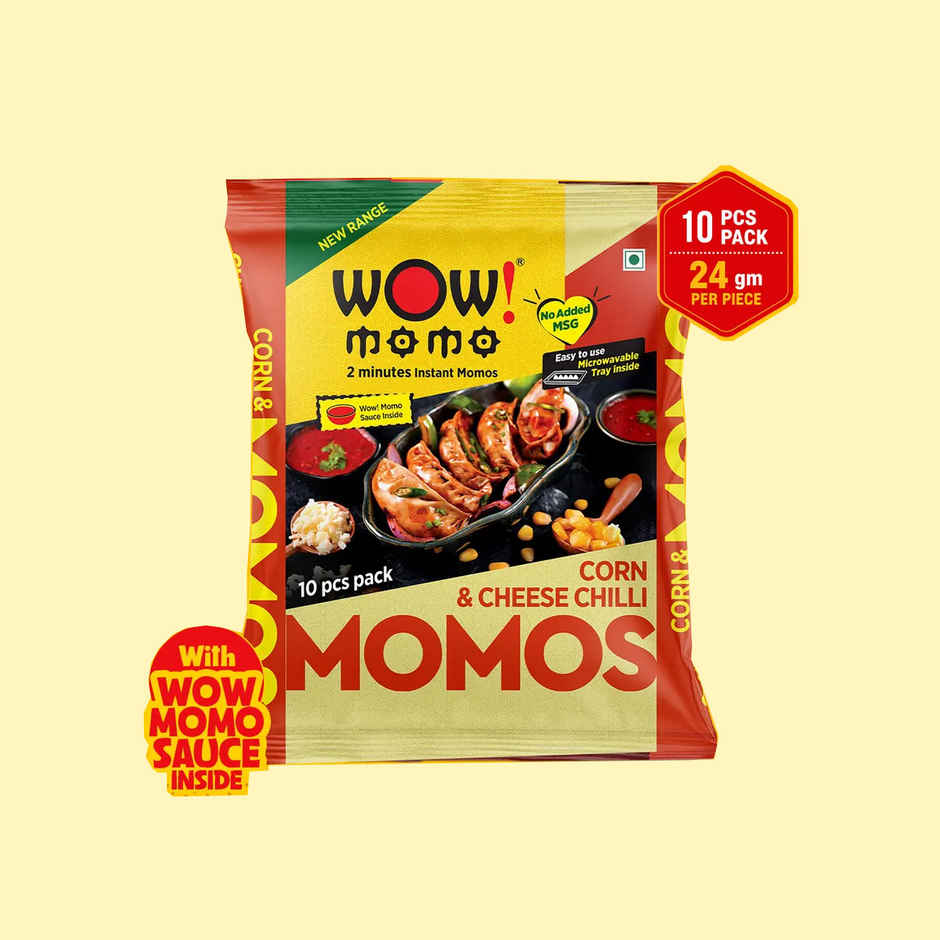 Wow! Corn & Cheese Chilli Momos | Cheesy & Spicy