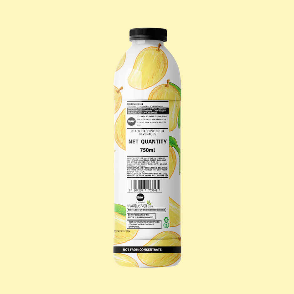 RAW Pressery Refreshers Aam Mango Juice  Mango Drink  Not From Concentrate  Fruit Juice