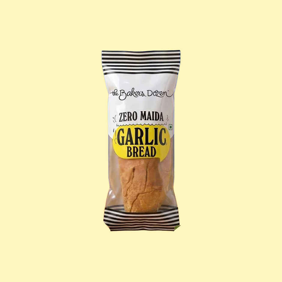 The Baker's Dozen Zero Maida Garlic Bread | Whole Wheat | Atta Loaf | Clean Label | Sandwich Bread