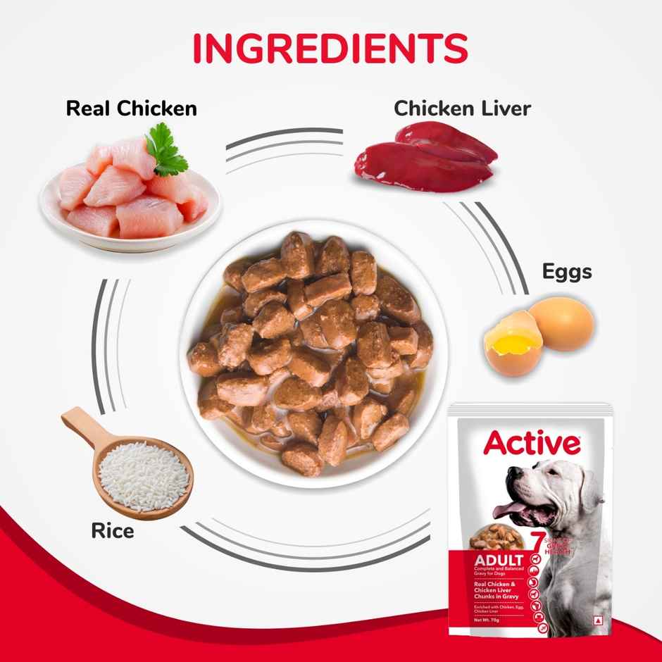 Active Puppy Gravy Wet Dog Food Chicken Liver and Real Chicken