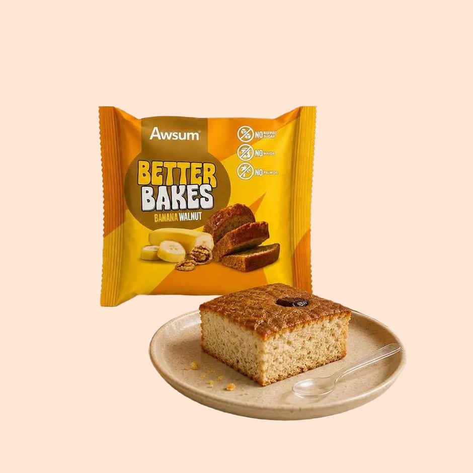 Awsum Better Bakes Banana Chocolate Eggless Cake | Bakery Delight