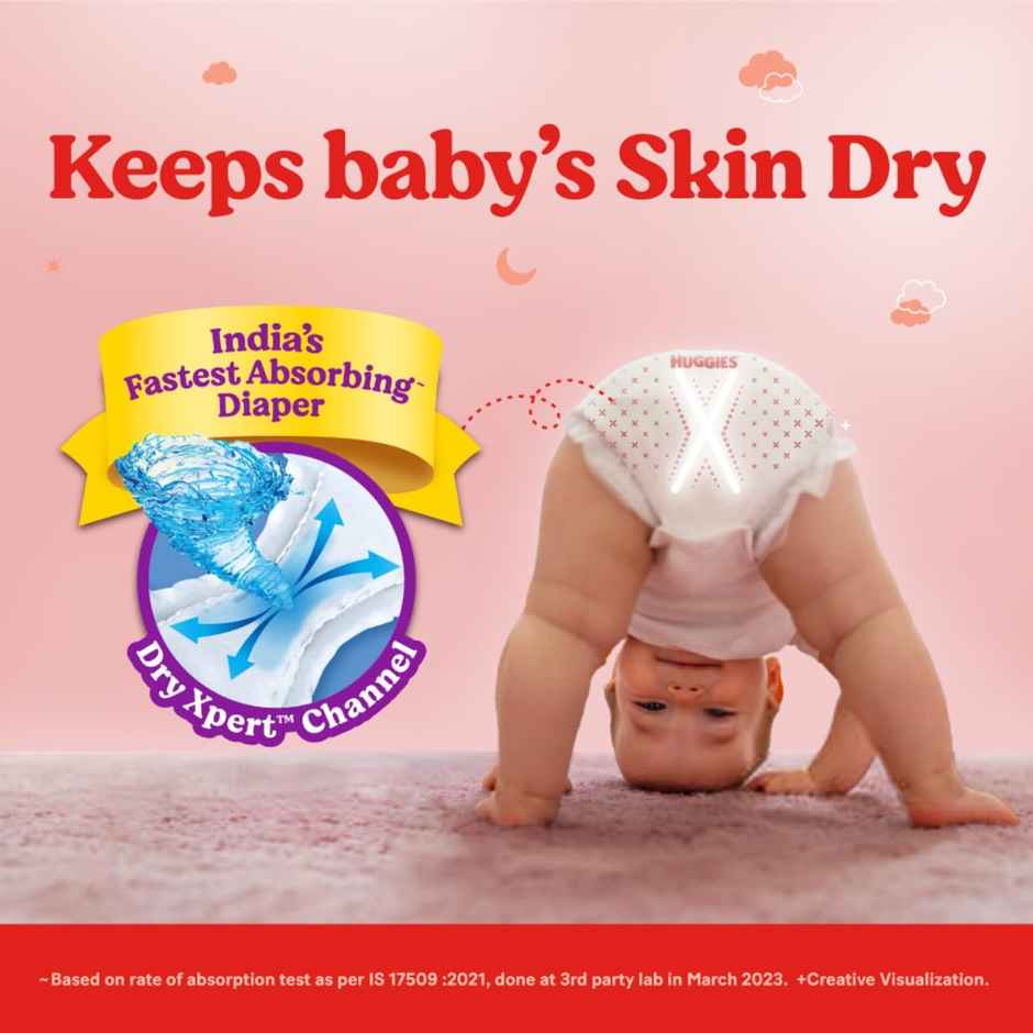 Huggies Dry Baby Diapers | Taped Style | XS | 72 pcs