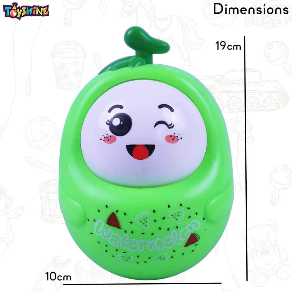 Toyshine Roly Poly Push Shake Wobbling Tumbler Doll Toy With Musical Sound Fun Play For Toddlers (Colour May Vary)