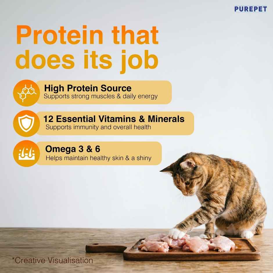 Purepet Adult Dry Cat FOOD Real Chicken