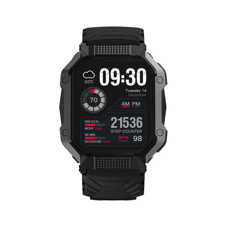 Fire-Boltt Shark Smartwatch | 1.82" Display | BT Calling - Black