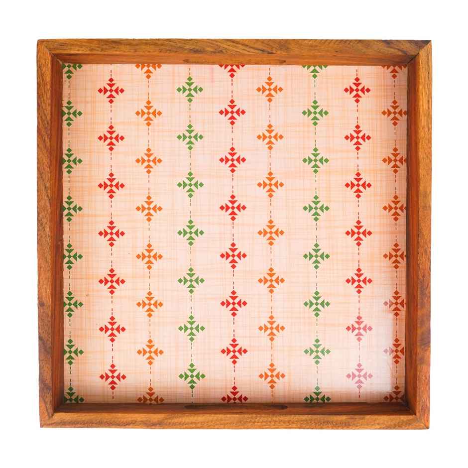 Sanjeev Kapoor by Oggn Turin Square Wooden Tray 12x12