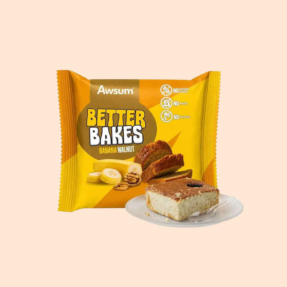 Awsum Better Bakes Banana Chocolate Eggless Cake | Bakery Delight