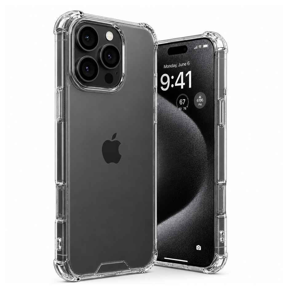 ExpressB For iPhone 16 Pro Case Cover Anti-Scratch Shockproof Bumper Pc+Tpu - Clear