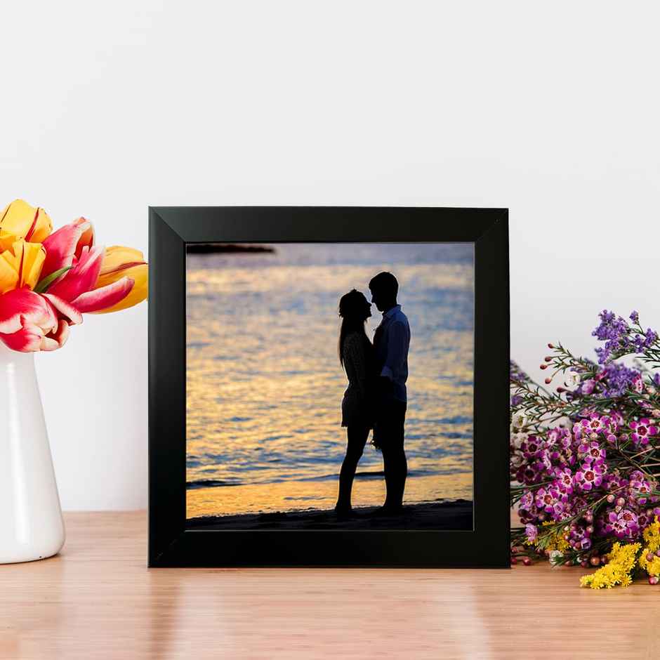 Art Street Synthetic Table/Wall Photo Frame for Home Decor | Table Top | 8 Inchx8 Inch | Black