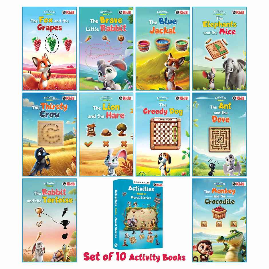 Physics Wallah 10 Moral Story Books For Kids With Activities | Short Animal tales | 3-10 years