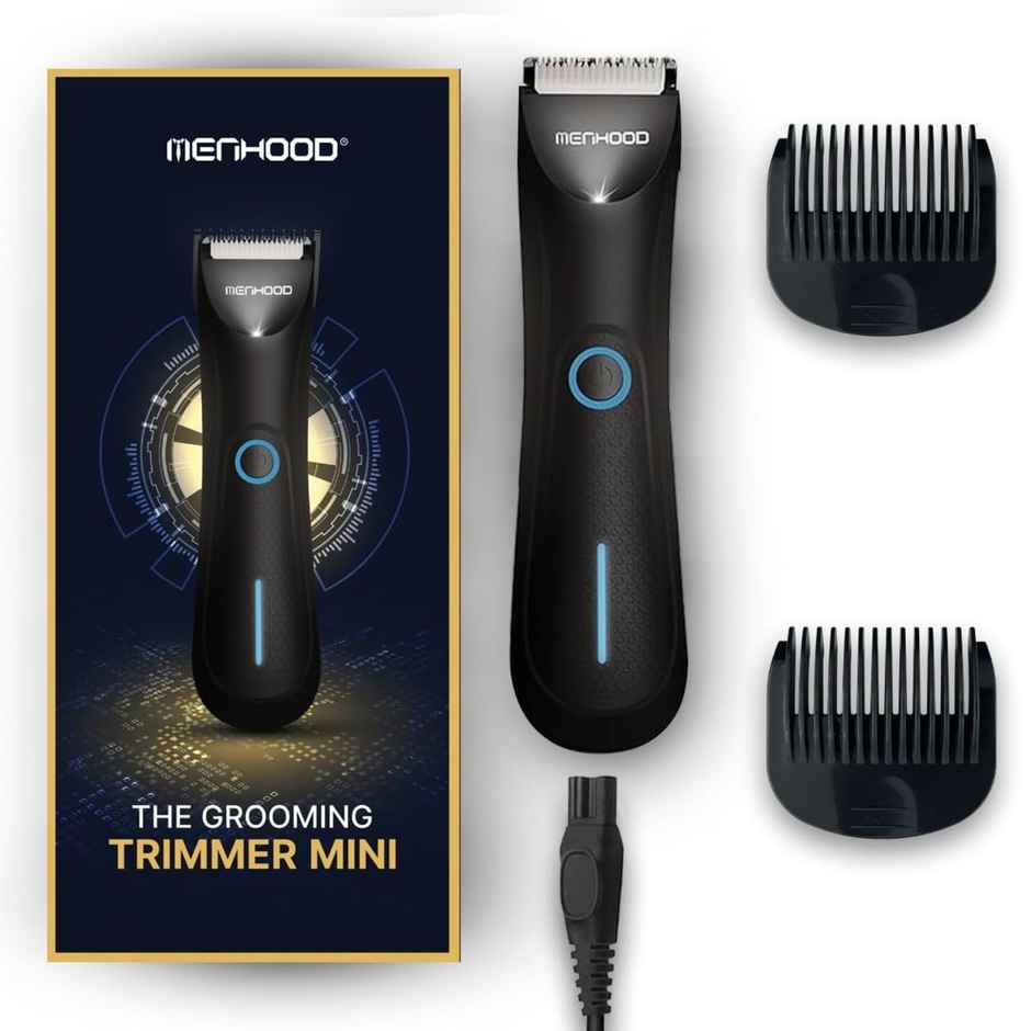 Menhood Grooming Trimmer Mini, Trimmer For Men,Cordless|Waterproof|Led Torch|Upto 90 Min Run-Time