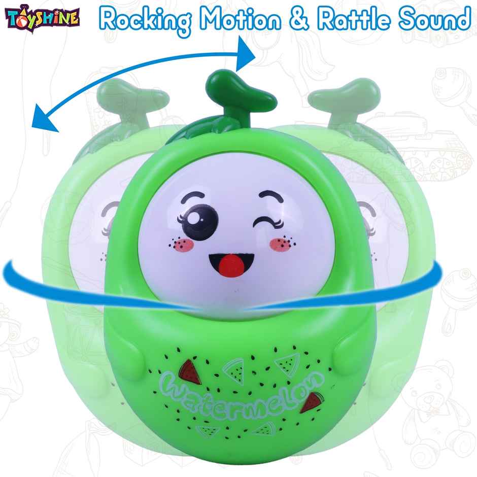 Toyshine Roly Poly Push Shake Wobbling Tumbler Doll Toy With Musical Sound Fun Play For Toddlers (Colour May Vary)