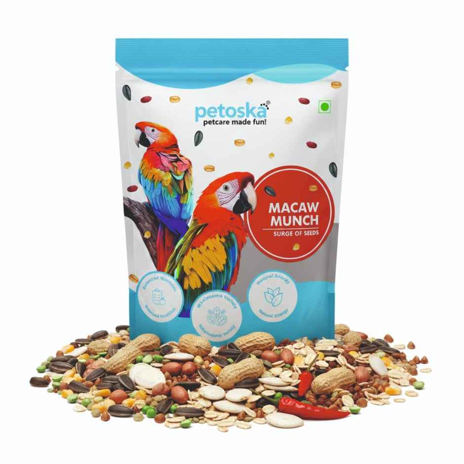 Petoska Bird Food Natural Seed Mix for Macaws