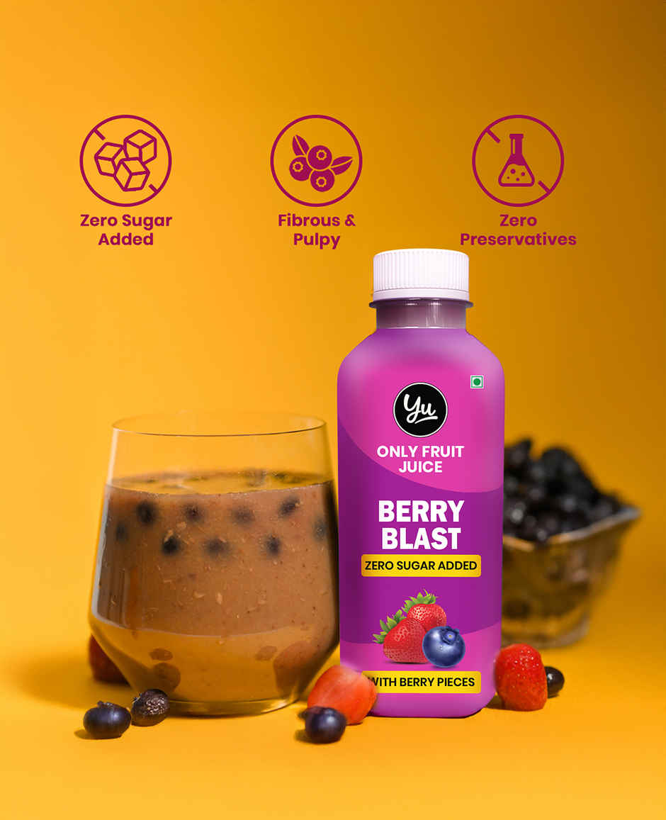 Yu Berry Blast with Berry Pieces - Only Fruit Juice