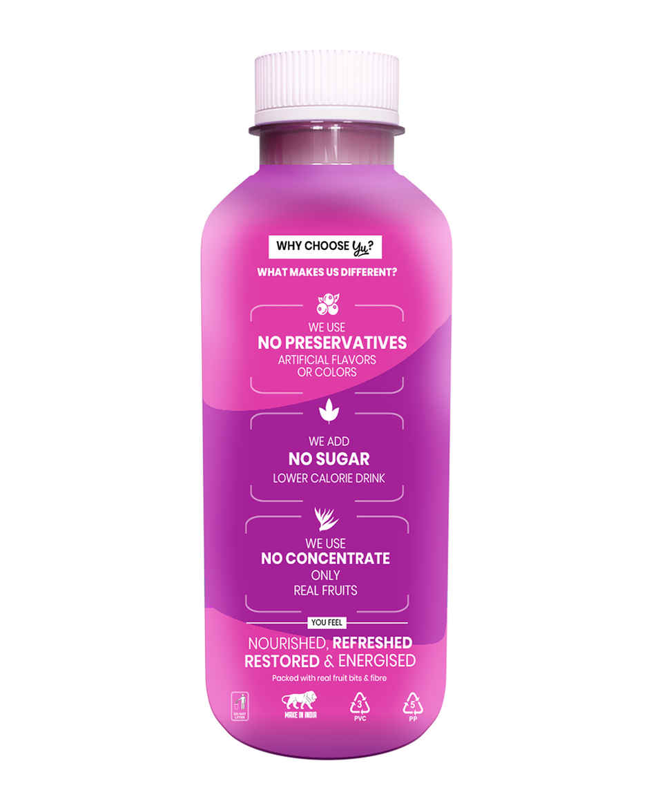 Yu Berry Blast with Berry Pieces - Only Fruit Juice
