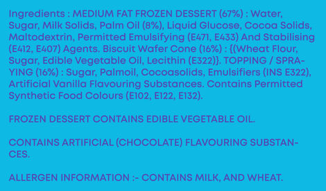 Vadilal Mumbai Volcano Chocolate Cone