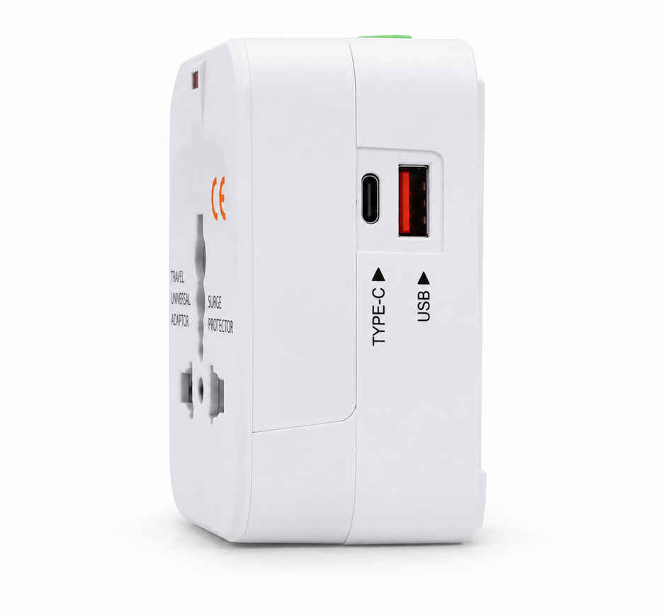 Jags Universal Type C Travel Adpter | With 1 Usb Support