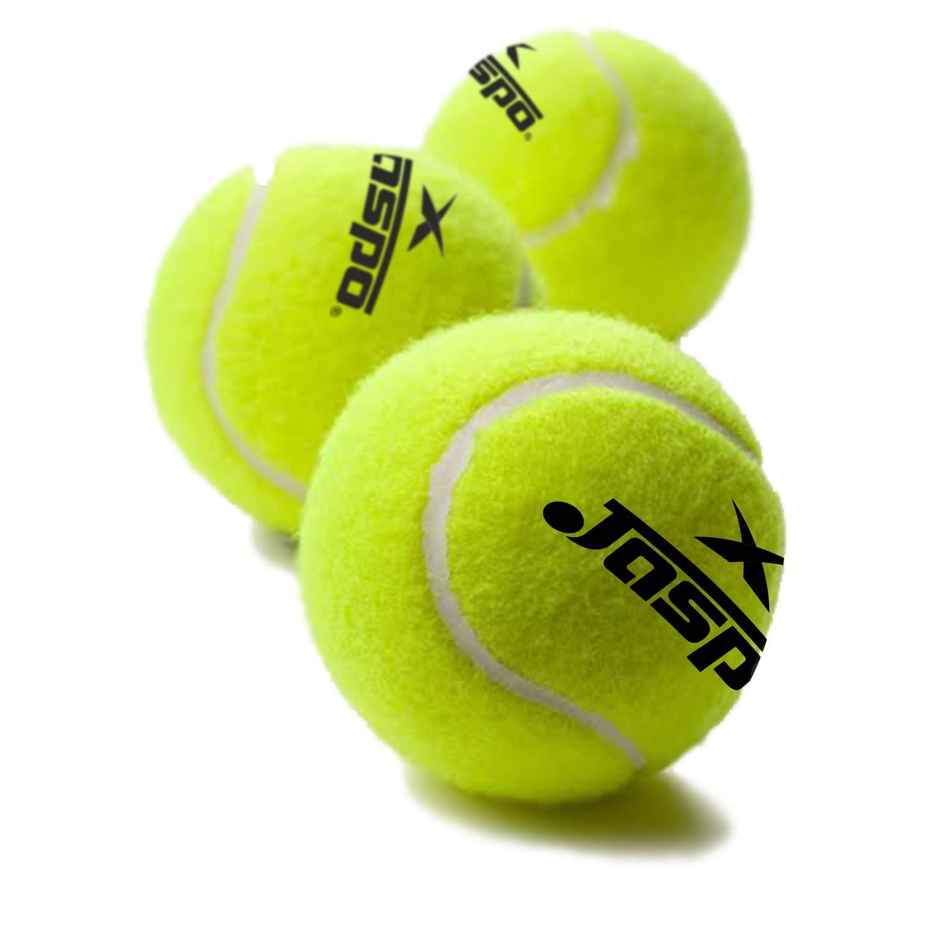 Jaspo Natural Rubber Synthetic Light Weight Cricket Tennis Ball Green Pack Of 3 Green 6 Years+