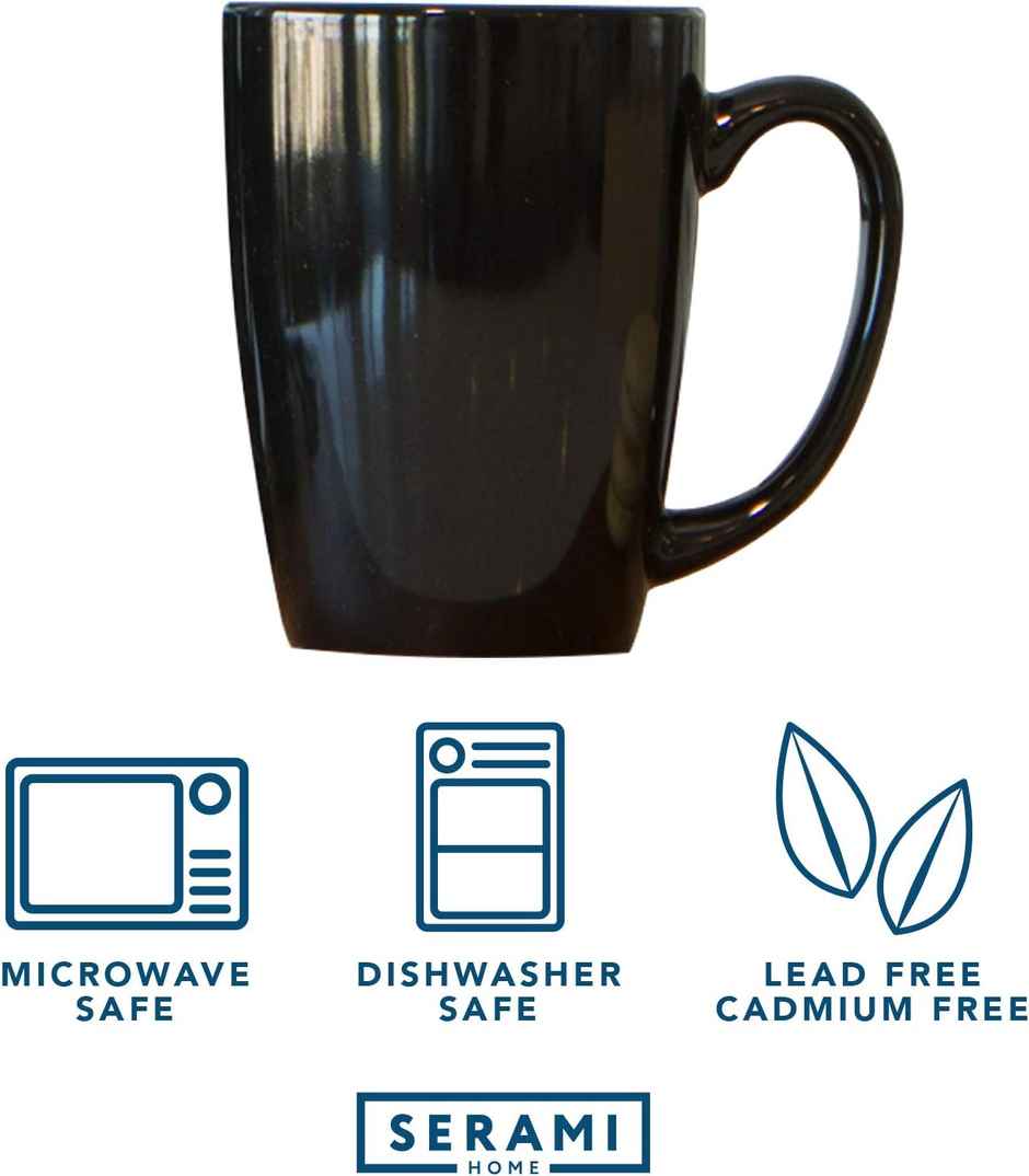 Femora Handcrafted Black Color Coffee Mug Gift Set 1 Pc 320 ml Black