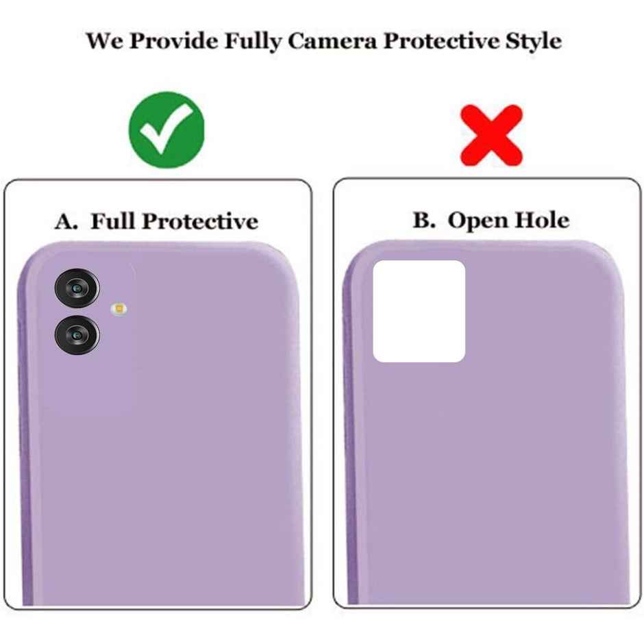 Artistque Case For Samsung Galaxy M04 / F04 / A04E Back Cover - Plain Liquid Silicone