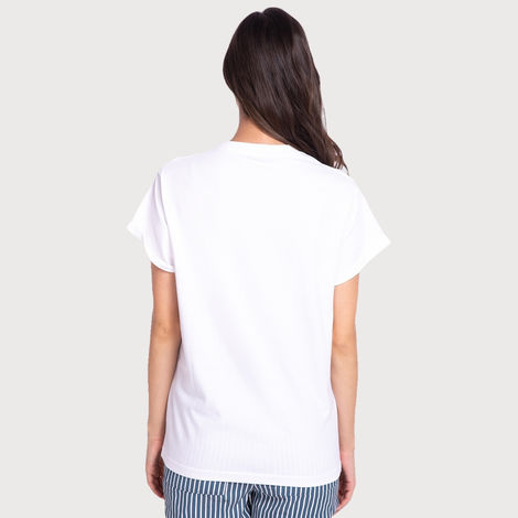 Bewakoof Women's MOTD Panda Graphic Printed T-shirt | White - M