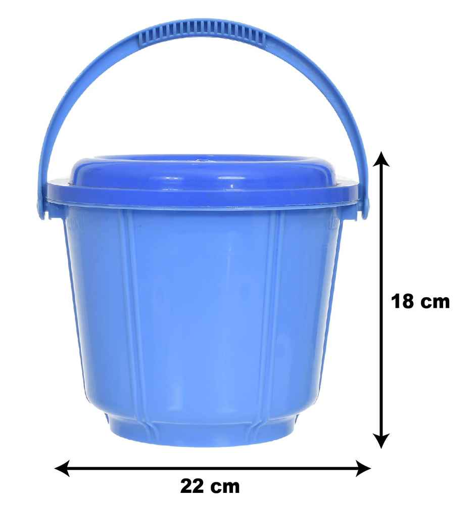 Kuber Industries 5 L Plastic Kitchen Storage Container with Handle & Lid | Blue