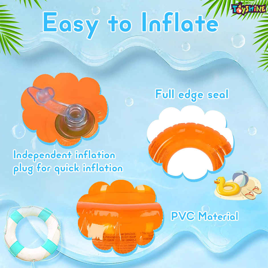 Toyshine Pool Rings, Baby Pool, Swimming Rings for Kids, Inflatable Tubes - 20 in