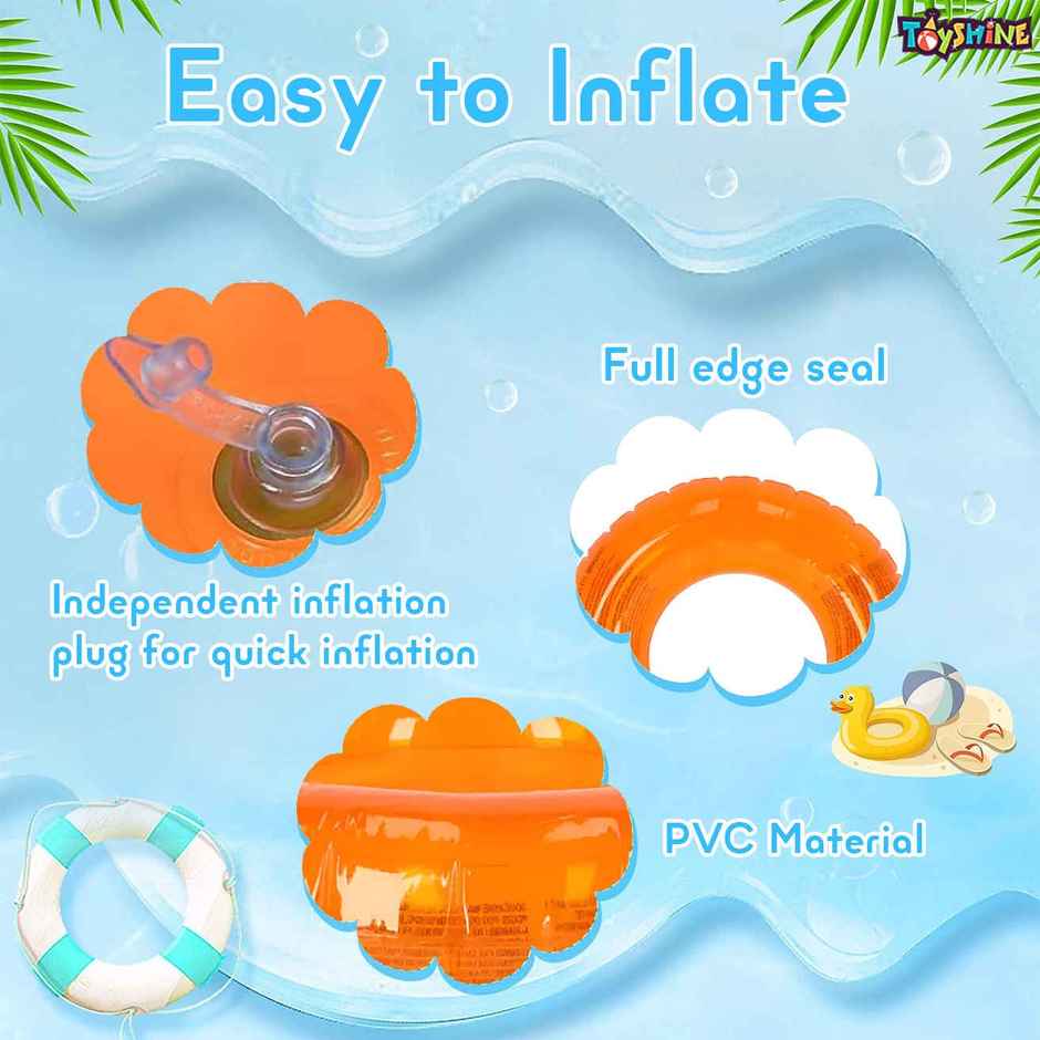 Toyshine Pool Rings, Baby Pool, Swimming Rings for Kids, Inflatable Tubes - 20 in