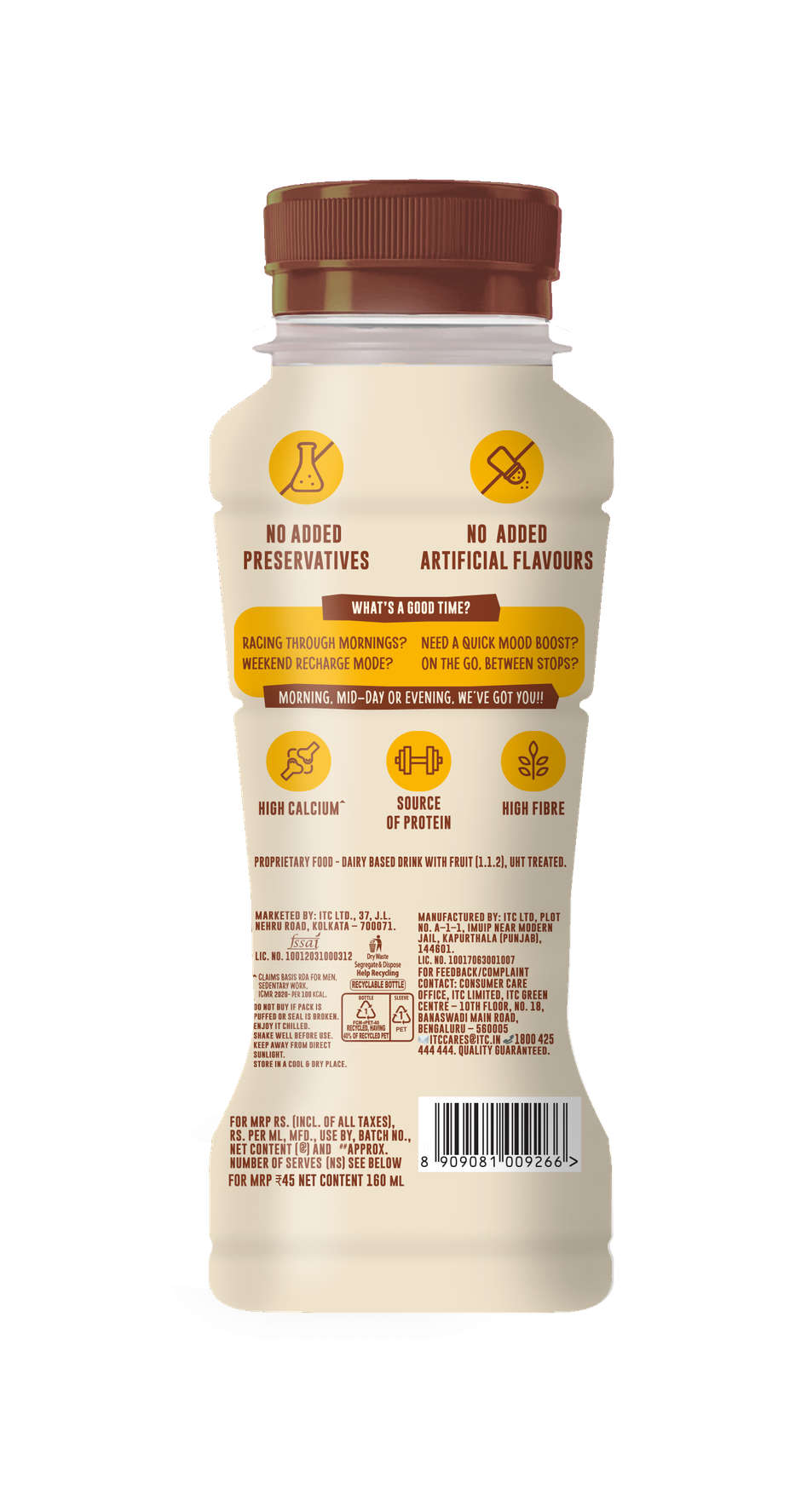 Sunfeast Breakfast Smoothie- No Added Sugar, 6g Protein