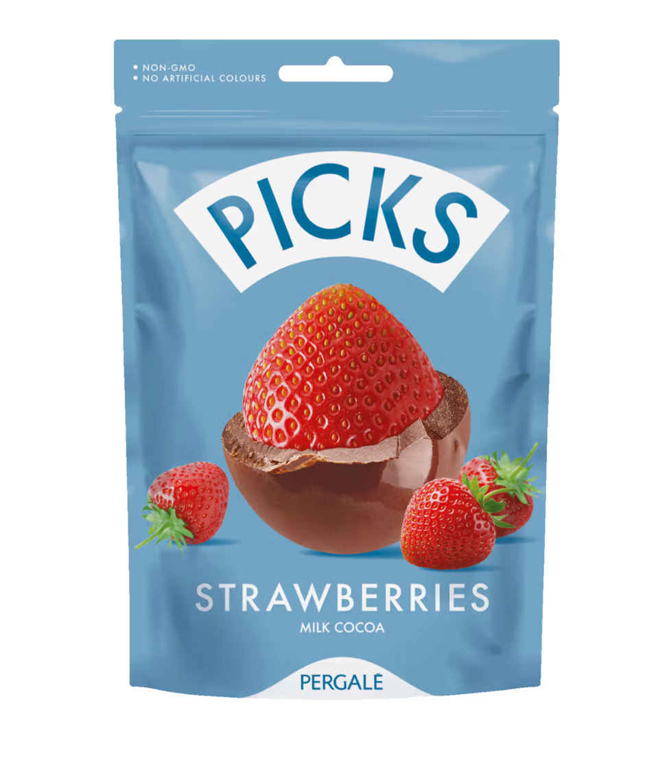 Pergale Picks Freeze Dried Strawberries W Milk Chocolate