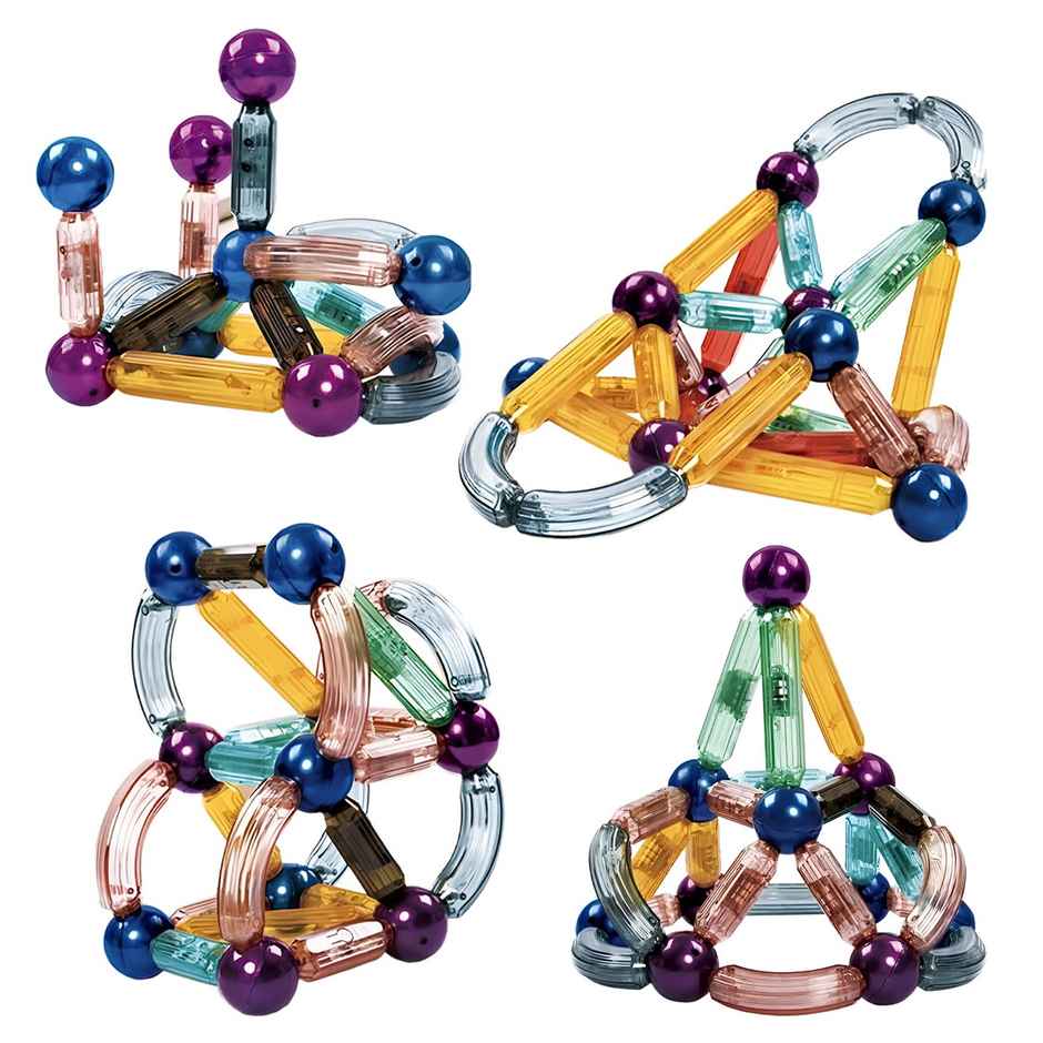 Toyshine 36pc Light-Up Magnetic Sticks Kit for Kids | STEM Toy