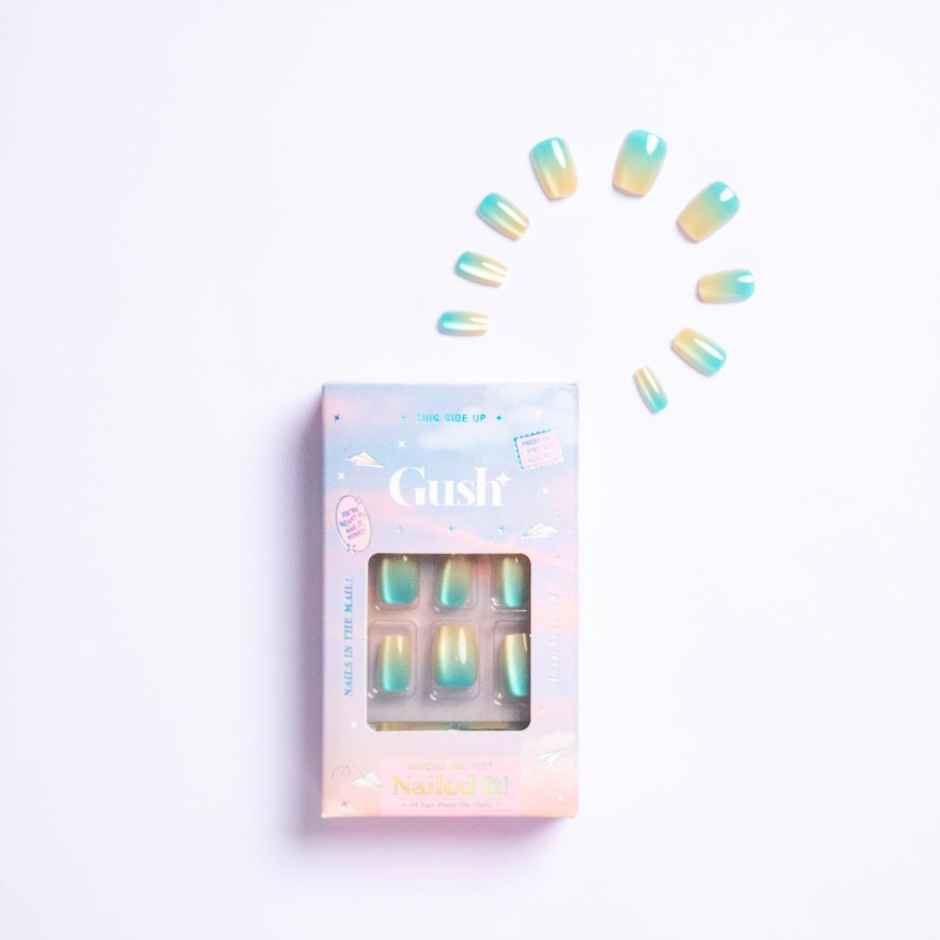 Gush Beauty Nailed It | Reusable Luxury Press On Nails With Application Kit - Ocene cat eye