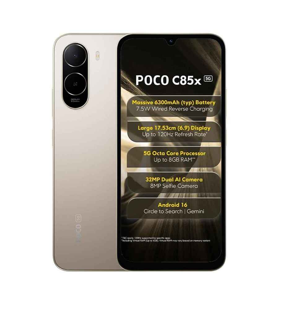 POCO C85X | 4 GB RAM | 64 GB Storage | 6.71 inch Display | 4G | Gold