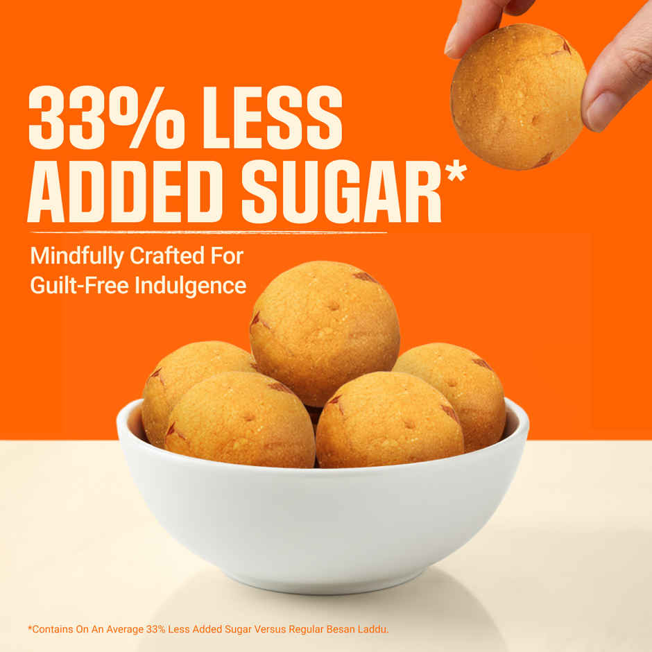 Wholicious Dry Fruit Besan Laddu | Pure Cow Ghee | Low Sugar | Besan Sourced from Bundelkhand