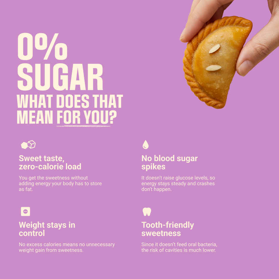 Wholicious Sugar Free Dry Fruit Gujiya | Sugar Free | Made with Pure Cow Ghee & Pure Khoya