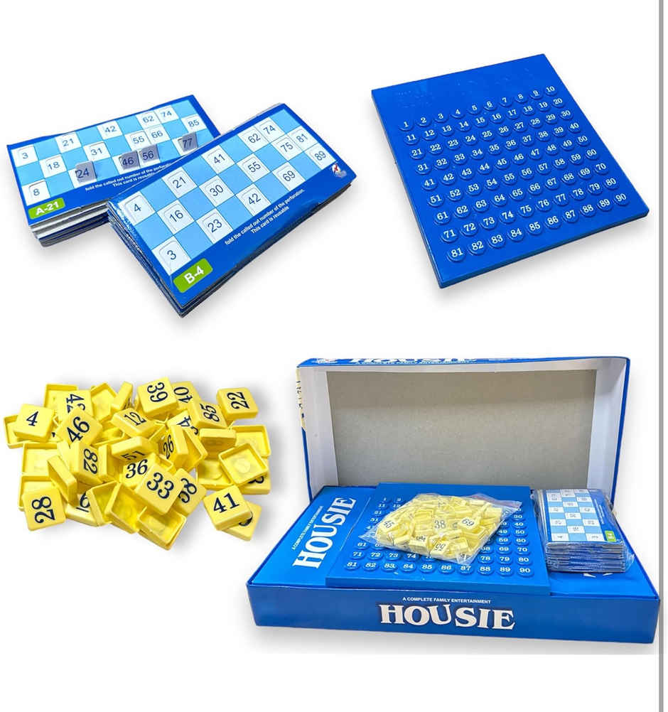 Fablue Traders Housie Game Set | Tambola Educational & Learning Board Game | 48 Cards | 8+ years