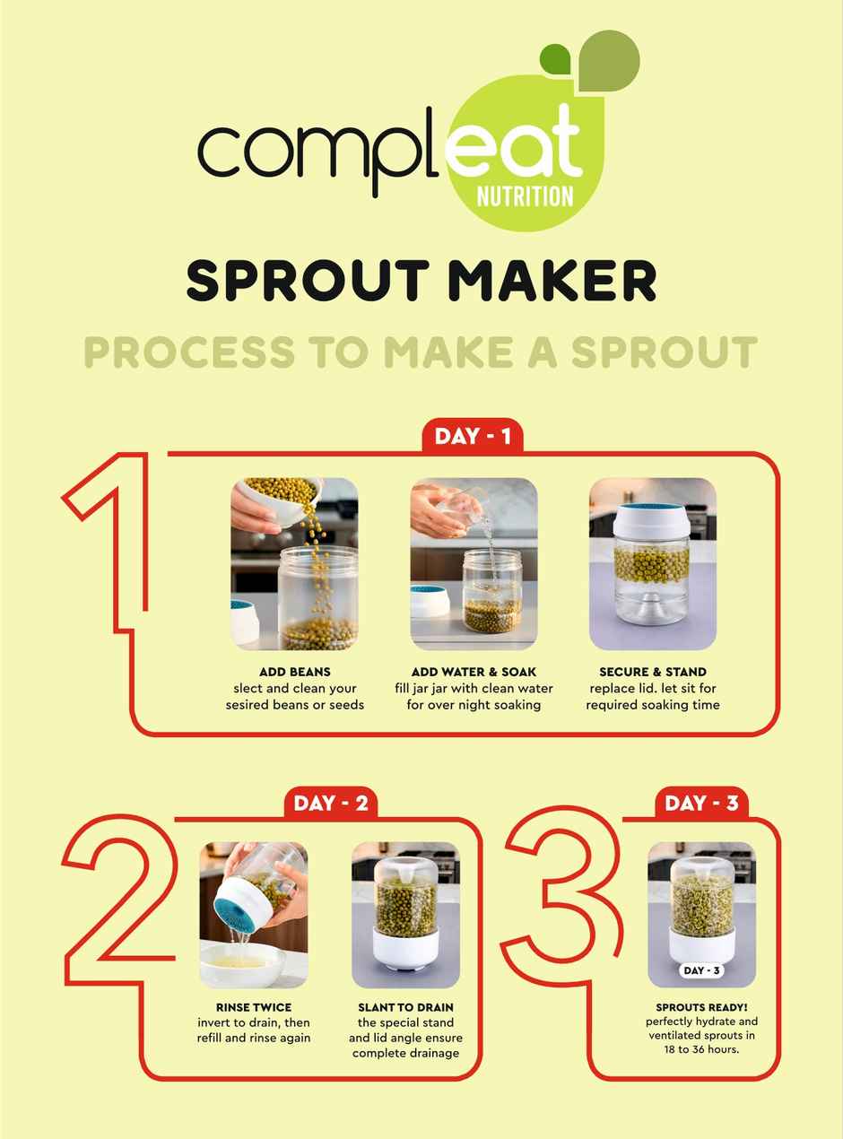 2Mech Sprout Maker Jar with Ventilation Stand